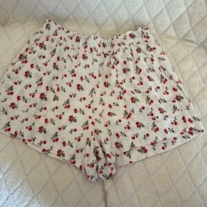 Abercrombie Cherry linen shorts